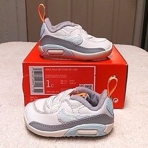 Nike Air Max '90 Crib Se (CB), Summit White/Glacier Blue ,Size-1c